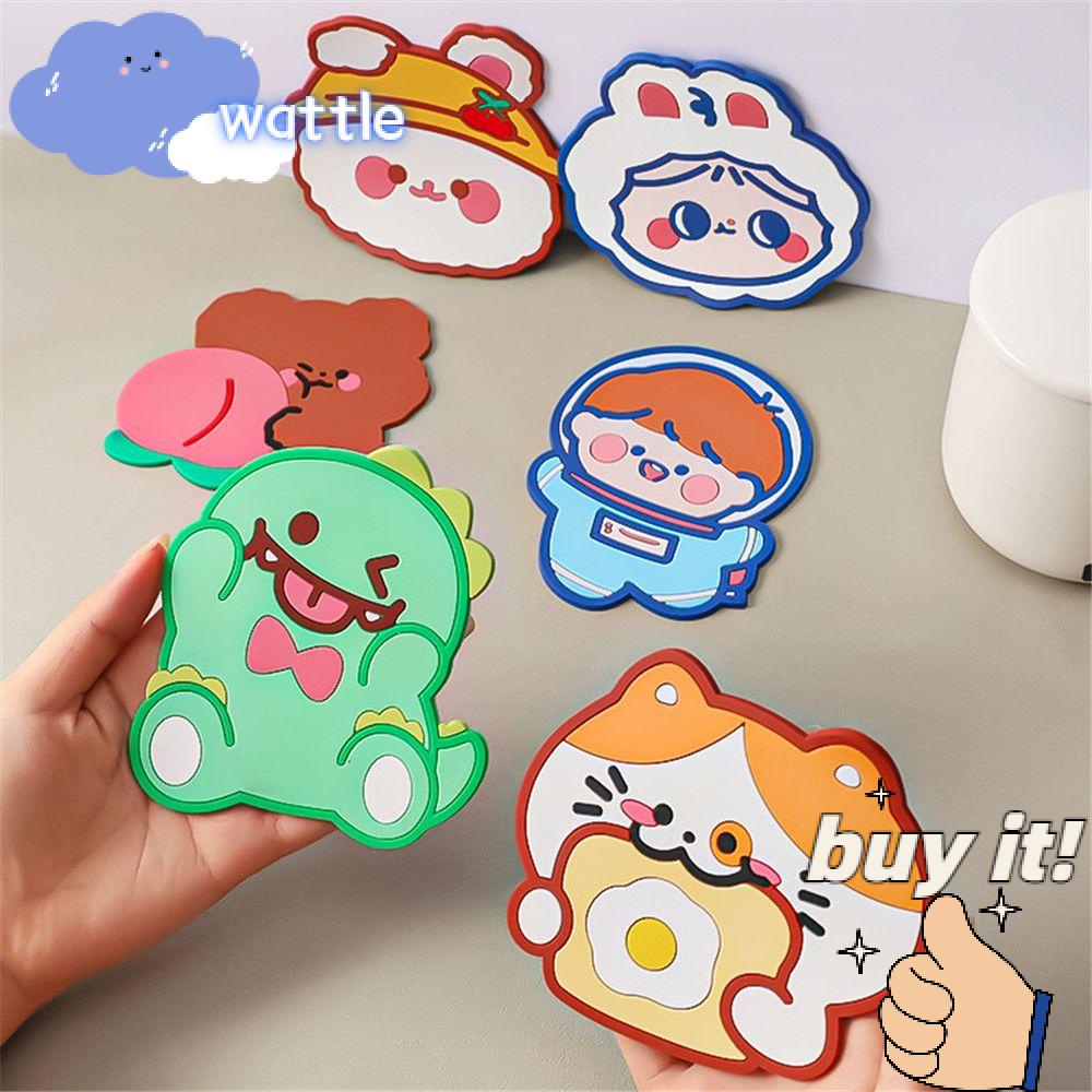 Tấm Lót Bàn Ăn Bằng Silicon Cách Nhiệt Họa Tiết Hoạt Hình Dễ Thương