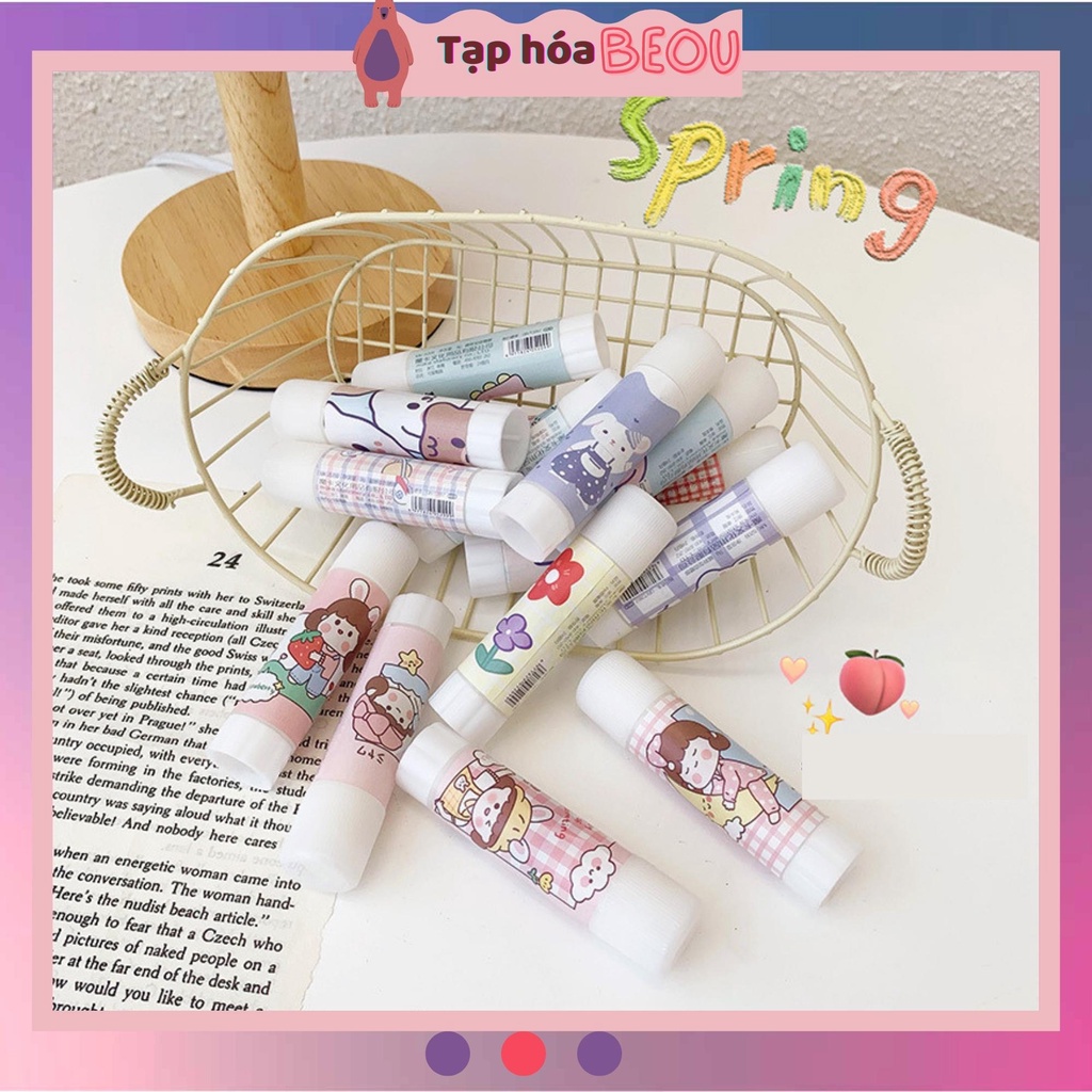 Keo dán giấy dạng thỏi, hồ dán giấy cute