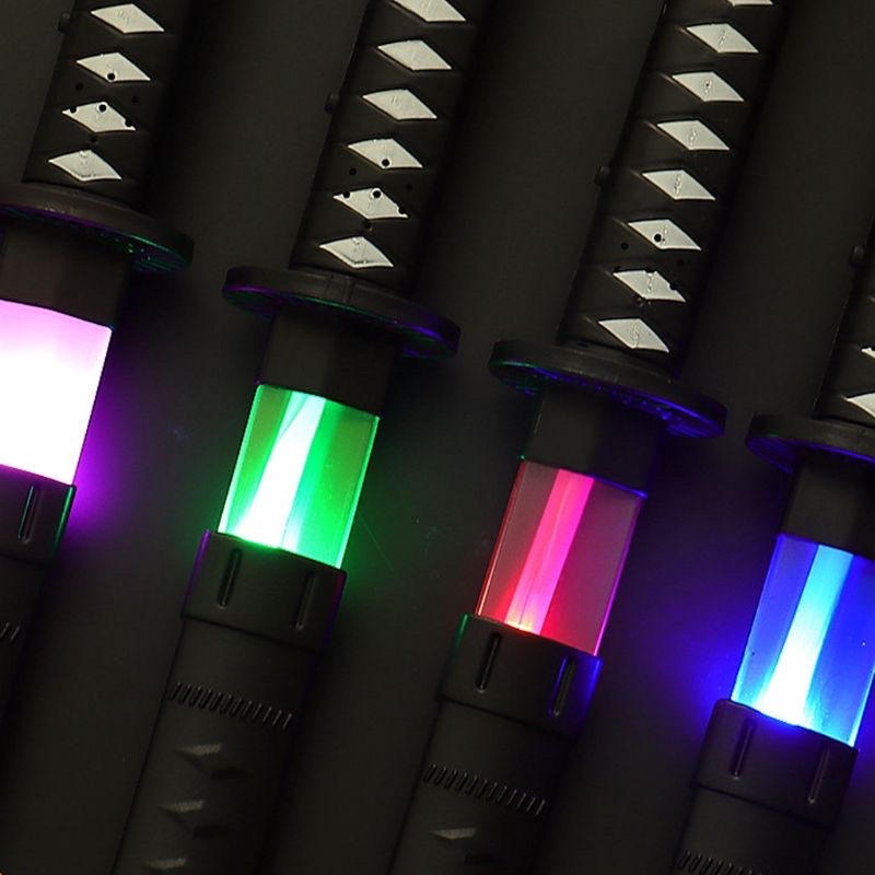 🪅🪄Kiếm Nhật Katana Tặng Kèm 3 Pin, Kiếm Đen Phát Sáng Đèn Led Có Đèn Có Nhạc