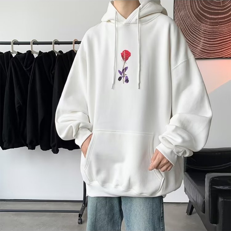 Áo hoodie Dáng Rộng Có In Chữ Thời Trang Cao Cấp Cho Nam