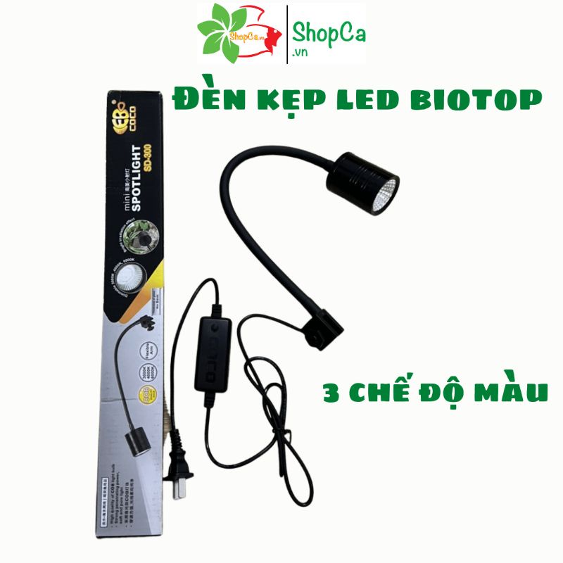 Đèn rọi kẹp led thủy sinh BIOTOP đổi màu 3 chế độ SD-300 3W 5W 7W