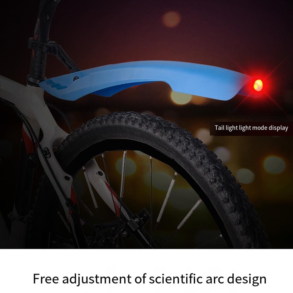 Set 2 Tấm Chắn Bùn Xe Đạp Kèm Đèn Tiện Dụng