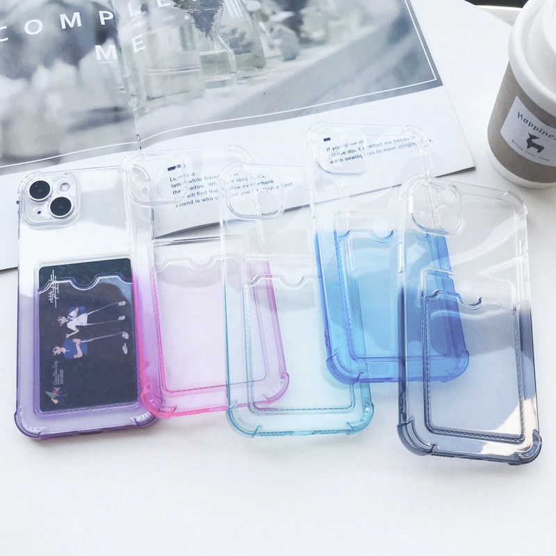 Ốp Điện Thoại Silicone Mềm Có Ngăn Đựng Thẻ Màu Sắc Cho OPPO Reno 8 7 6 Z 8Z 7Z 6Z 5 Lite F19 F19S A74 F21 4G 5G