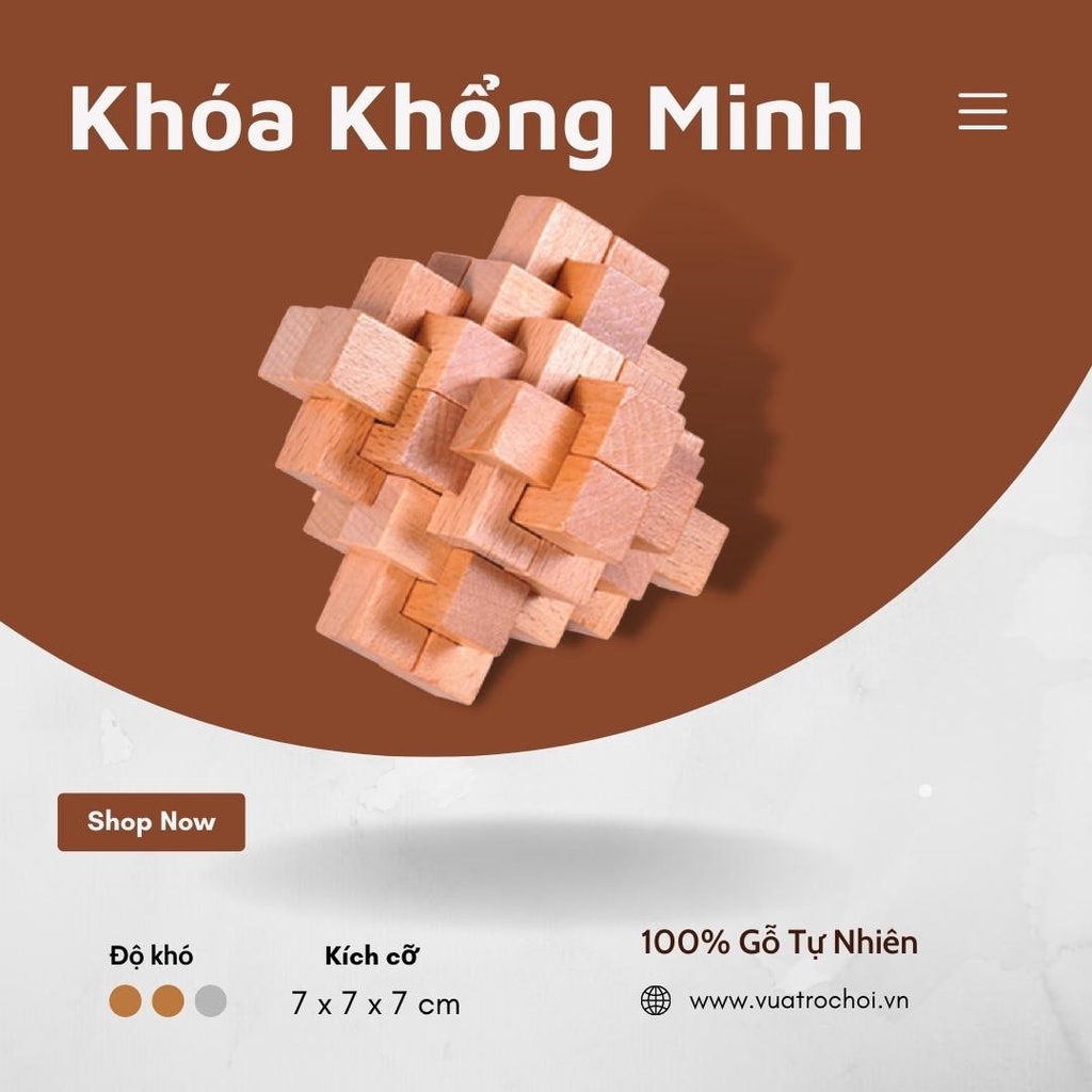 Đồ Chơi Gỗ Thông Minh Cho Trẻ Em - Khóa Gỗ Beech Fifteen Pass A06