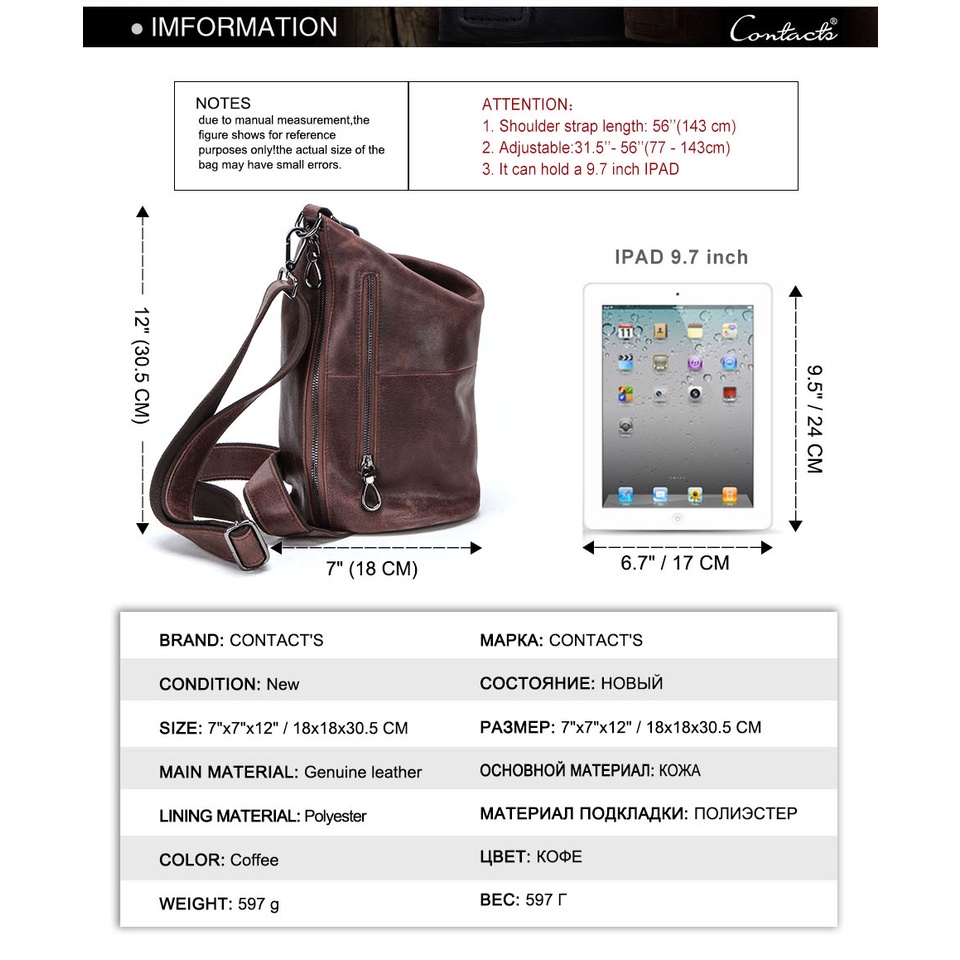 Túi Đeo Chéo Ngực Chất Liệu Da 100% Chính Hãng Cho iPhone 13 Pro Max