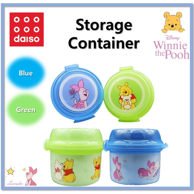 DAISO Hộp Đựng Đồ Đa Năng Hình Winnie the Pooh 2 Ngăn