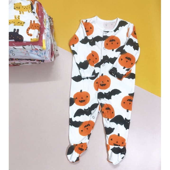 SLEEPSUIT COTTON XUẤT DƯ MIX HÃNG SIZE 12M