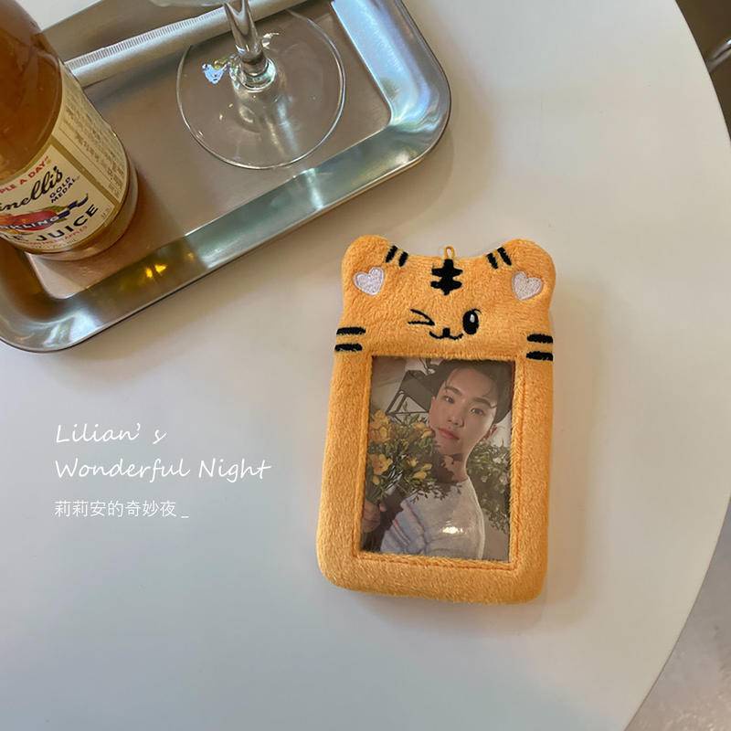 Ví Đựng Thẻ ID Bằng Vải Bông Chống Khử Từ Hình Gấu Lilian Dễ Thương Thông Dụng Cho Học Sinh Giá Đỡ