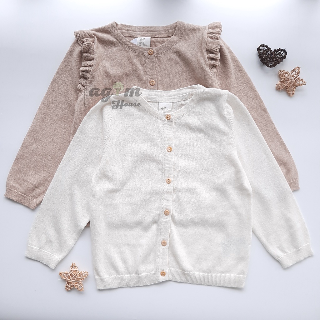 Set 2 áo khoác len cardigan HM cho bé gái 9-18kg - Lagim House