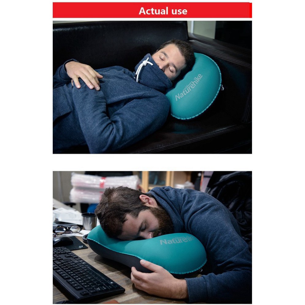 Gối bơm hơi văn phòng, dã ngoại gấp gọn chính hãng Naturehike NH17T013-Z dành cho cả nam và nữ