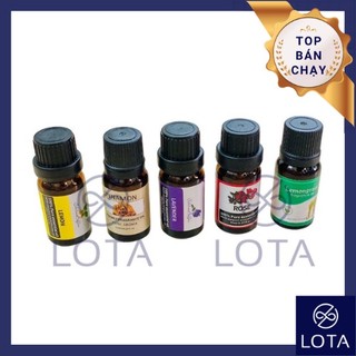 TINH DẦU THIÊN NHIÊN LỌ 10ML CHANH SẢ, LAVENDER & HOA HỒNG, máy xông khuếch tán làm thơm phòng
