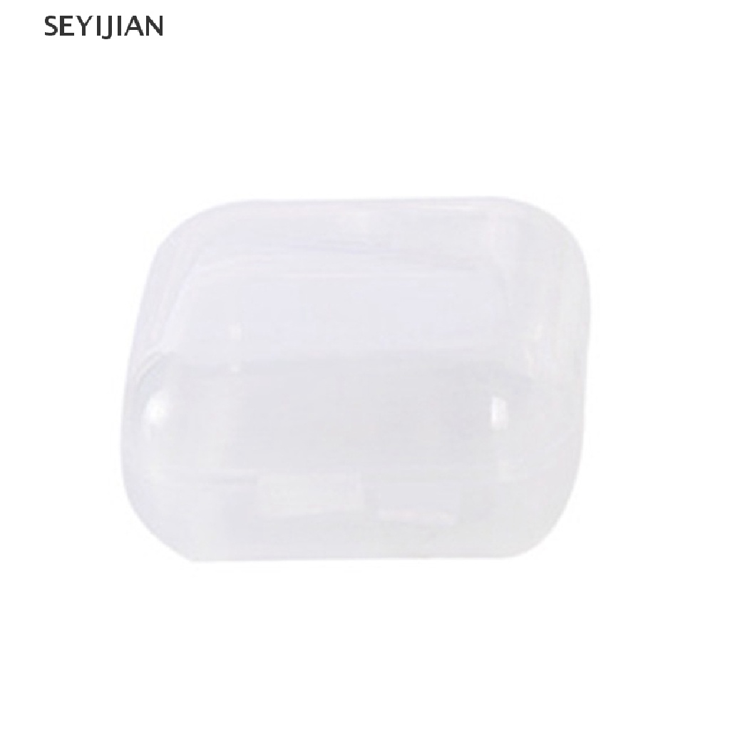 Sey Set 10 Hộp Nhựa Vuông Rỗng Trong Suốt Có Nắp Đựng Trang Sức Hạt Nhỏ Hoặc Bất Kỳ Hộp Đựng Thuốc Thủ Công Khác JAN