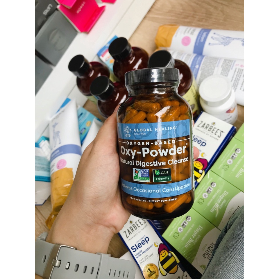 Thải độc ruột Global Healing Center Oxy-Powder Colon Cleanse Detox - Oxygen 120 viên