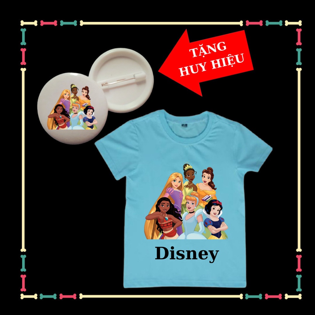 Áo công chúa Disney trẻ em đủ màu sắc, Kèm Huy hiệu Công chúa Disney
