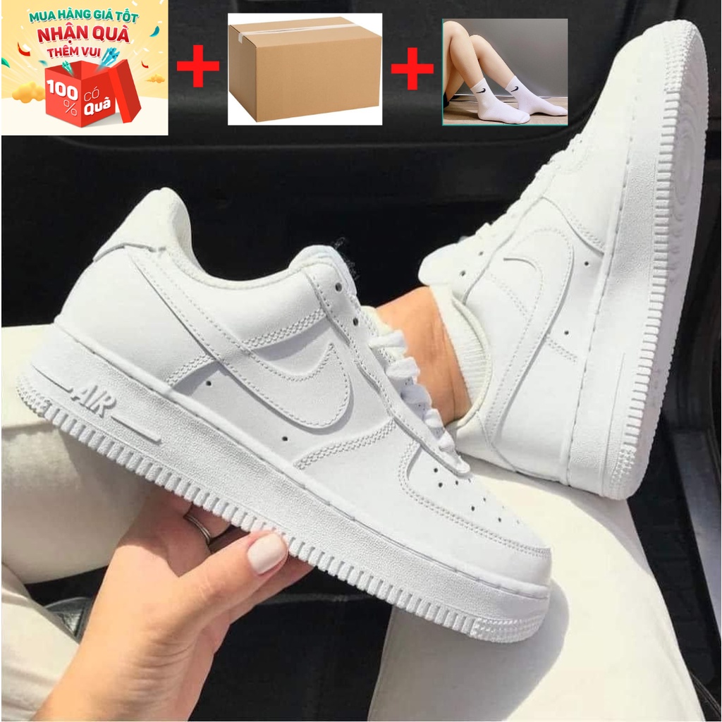 Giày_Nike Trắng , Giày_Nike Air Force 1 Trắng Cao Cấp Full Size Nam Nữ Hot Trend Full Box BILL