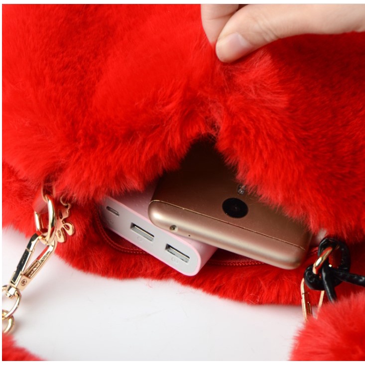 ❤️Túi chéo hình trái tim được khảm với một chiếc nơ Nhật Bản đáng yêu❤️ TTF592