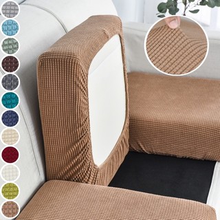Vỏ Bọc Ghế Sofa 1 / 2 / 3 / 4 Chỗ Ngồi Hình Chữ L Màu Trơn Chất Liệu Co Giãn Trang Trí Phòng Khách