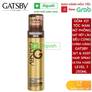 Gôm xịt tóc nam nữ giữ nếp lâu siêu cứng chính hãng nhật bản Gatsby Hair Spray Ultra Hard chai 250ml phồng bóng giá rẻ