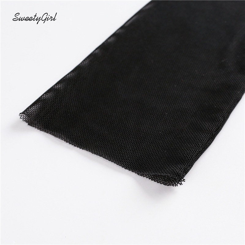 MsMona Áo Thun Crop Top Tay Dài Cổ Tròn Màu Đen Trơn Thời Trang 2022 Quyến Rũ Cho Nữ