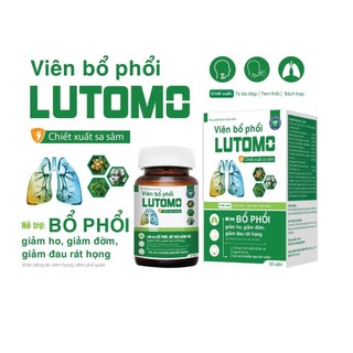 Viên bổ phổi lumoto phục hồi sức khỏe trước và sau covid, giúp phổi khỏe mạnh tránh bị tổn thương – lọ 30 viên