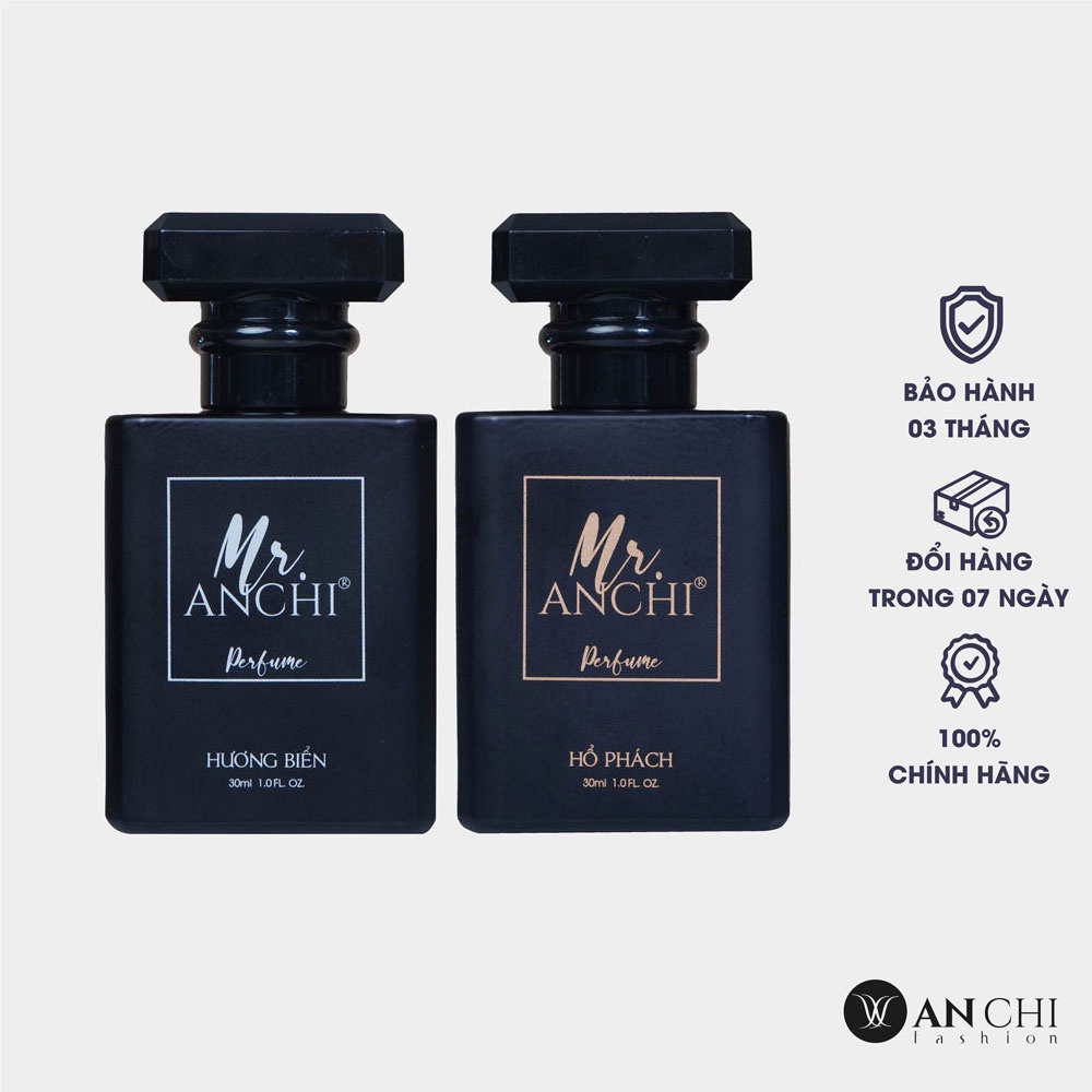 Nước Hoa Nam Mr. ANCHI Perfume Hương Biển Và Hổ Phách Chính Hãng Thơm Lâu 30ml