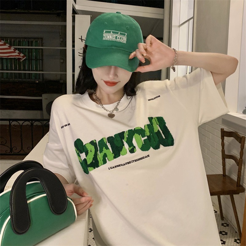 NRVP Áo Thun Unisex Mùa Hè Dáng Suông Tay Cộc Phong Cách Hàn Quốc Cho Nam Nữ