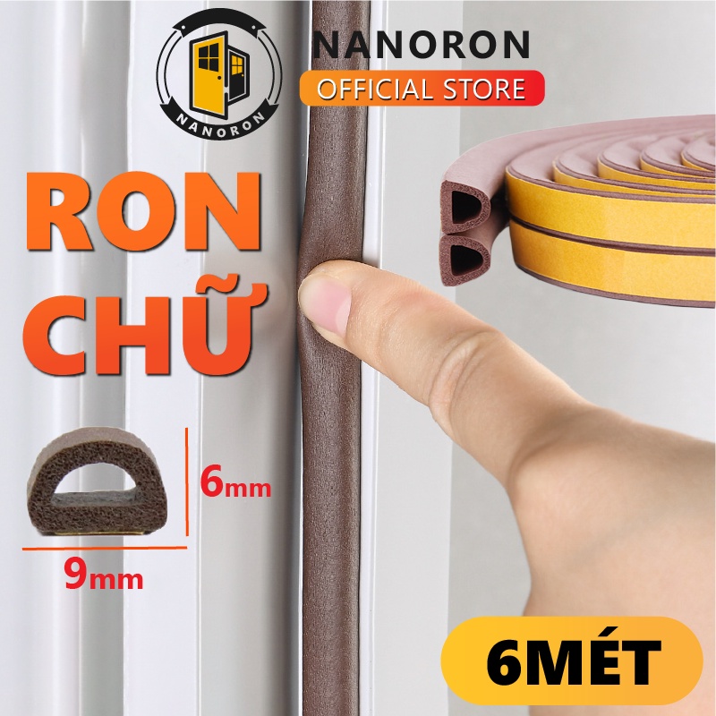 Ron chặn khe hở khung cửa chống gió lùa cách âm, chống va đập, phù hợp mọi loại cửa NANORON Gioăng cửa chống côn trùng