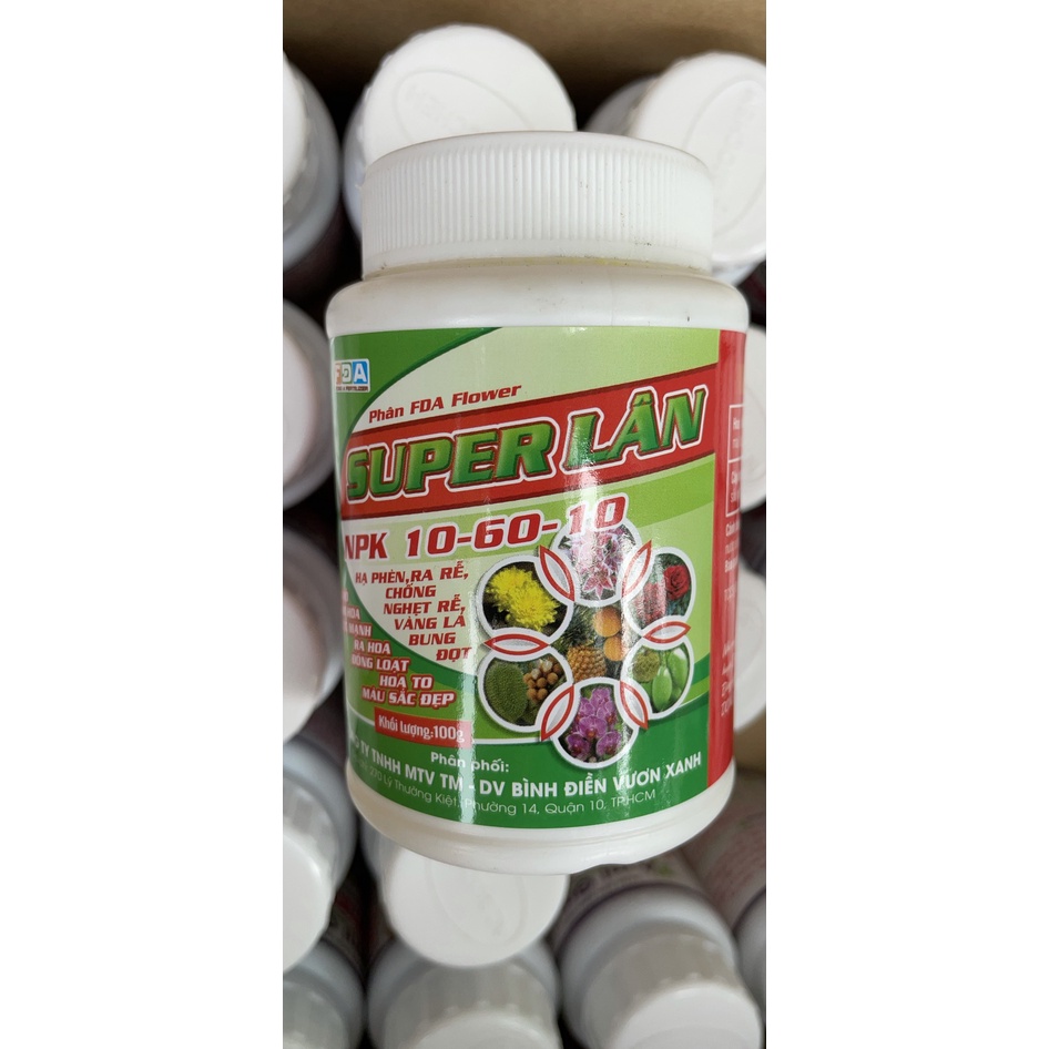 Phân bón lá siêu lân 10.60.10 lọ 100gr FDA
