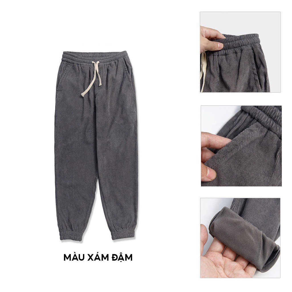 Quần jogger nhung tăm cao cấp dáng thể thao TF4