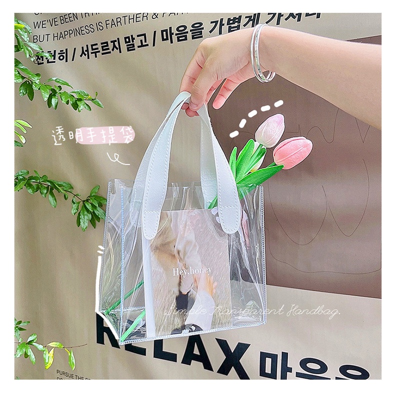 Túi Đựng Mỹ Phẩm Bằng PVC Trong Suốt Phong Cách Nhật Bản
