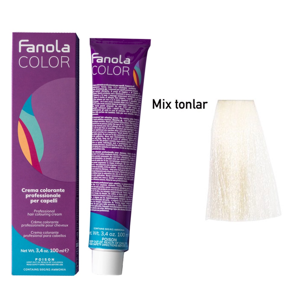 Màu nhuộm Fanola Mix 100ml + Oxy 100ml + Chén cọ nhuộm I Made In Italia