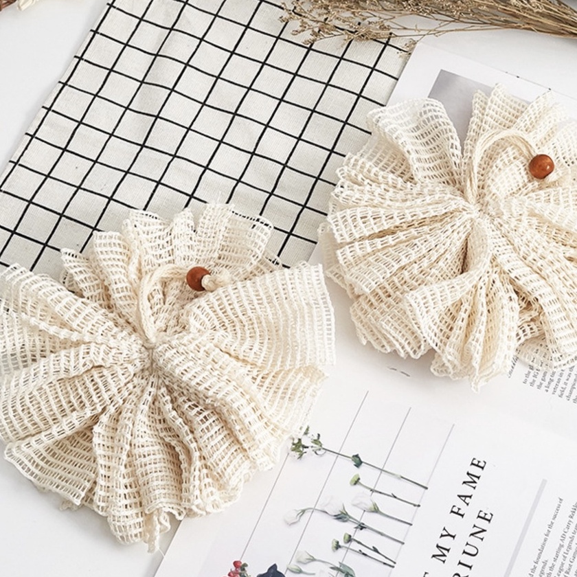 Bông tắm từ sợi lá gai hữu cơ tạo bọt, tẩy da chết