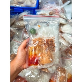 Set 5bì zip lớn bánh tráng phơi sương vò sate muối nhuyễn tỏi bò