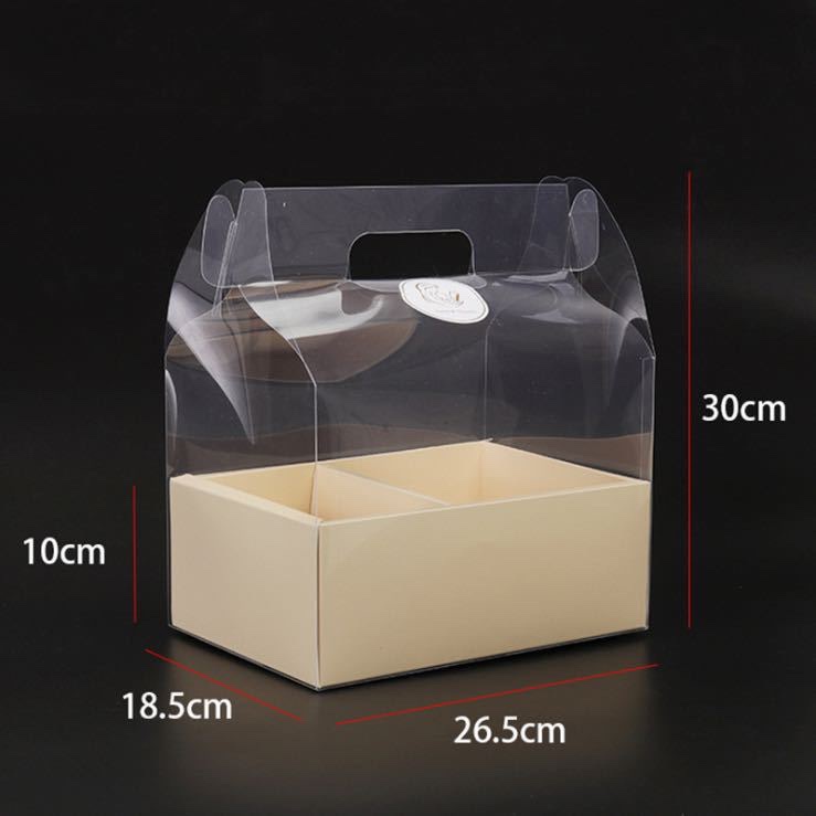 TD51-Hộp mica đựng bánh+hoa cho sự kiện sinh nhật, 8/3 và 20/10, Noel