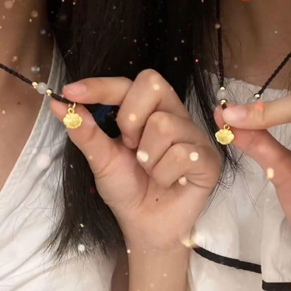 Vòng cổ Hạt Mặt Ổ Khóa An Toàn May Mắn Thời Trang Cho Nữ