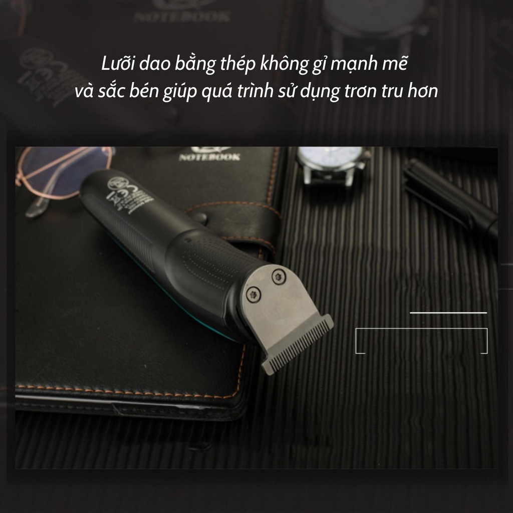Tông đơ điện cắt tóc JIASHI chuyên nghiệp thiết kế nhỏ gọn hiện đại sạc bằng cáp USB phù hợp cho nam - TDT02