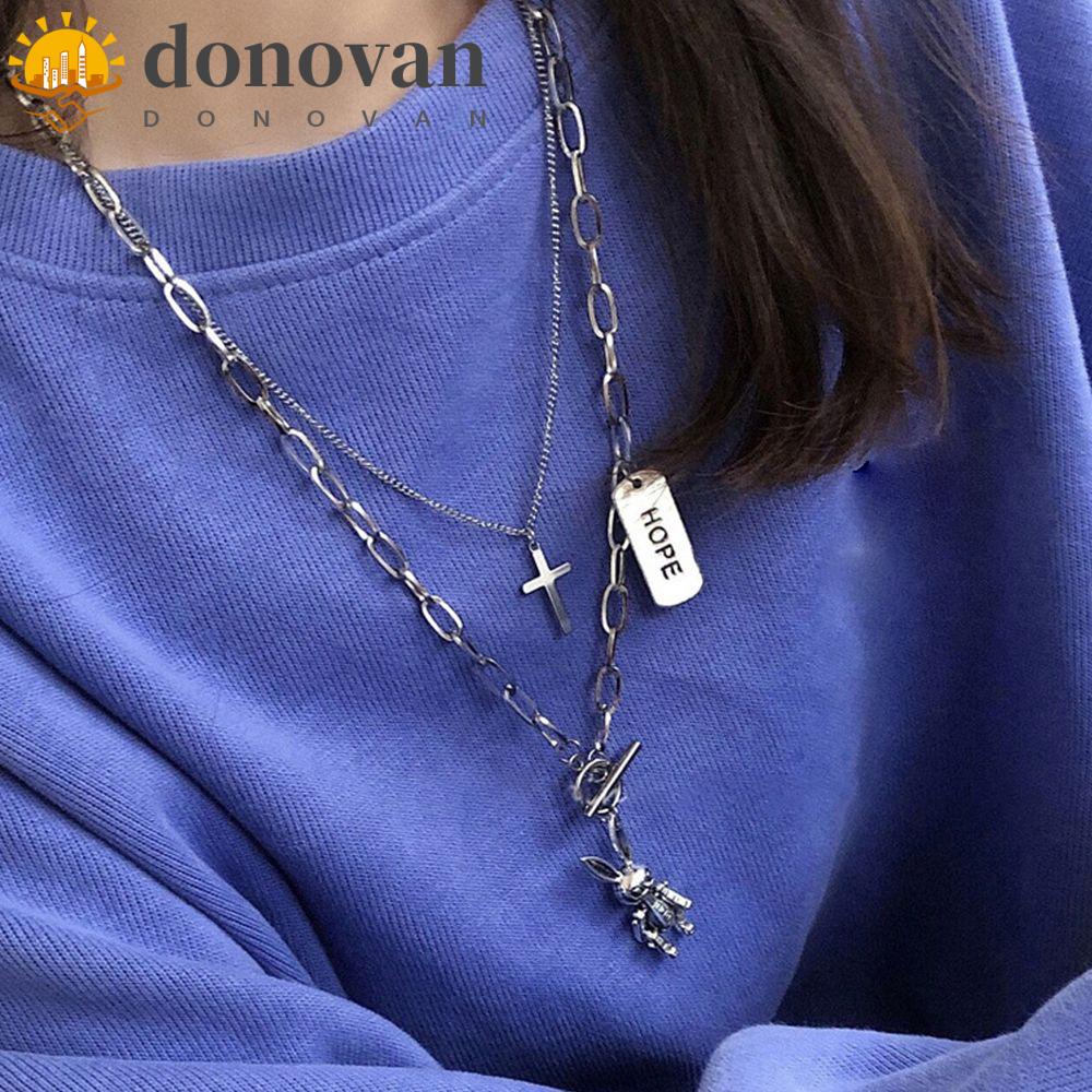 Vòng cổ Mặt Hình Thỏ Và Ngôi Sao Năm Cánh Đơn Giản Sáng Tạo Y2K Phong Cách Hàn Quốc