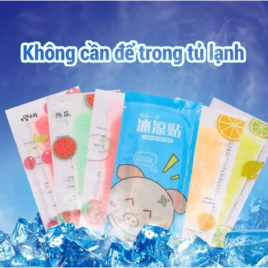 [Voucher & Dịch vụ]  Gói 2 Miếng Dán Lạnh Làm Mát Cơ Thể Chống Nóng Hạ Sốt DUOLAMAO Hương Thơm Trái Cây Mùa Hè