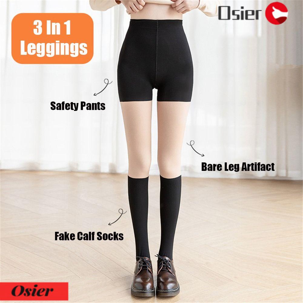 Quần Legging Giả Vớ 3 Trong 1 Bằng Vải Nhung Mềm Mại Thời Trang Cho Nữ