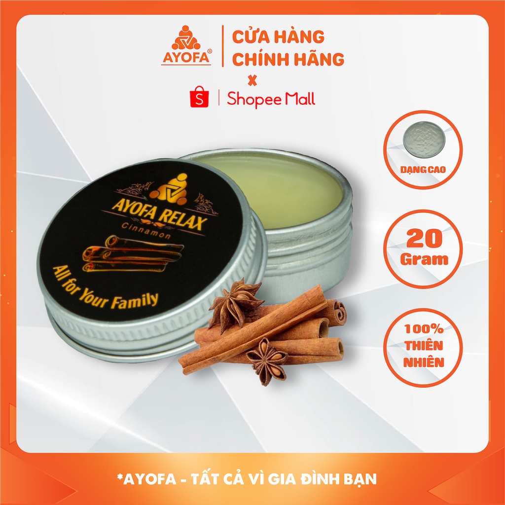 Cao Massage Ayofa Relax Hương Quế 20G