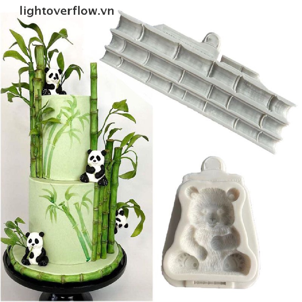 Khuôn Silicon Làm Bánh Kẹo Hình Gấu Trúc Dễ Thương