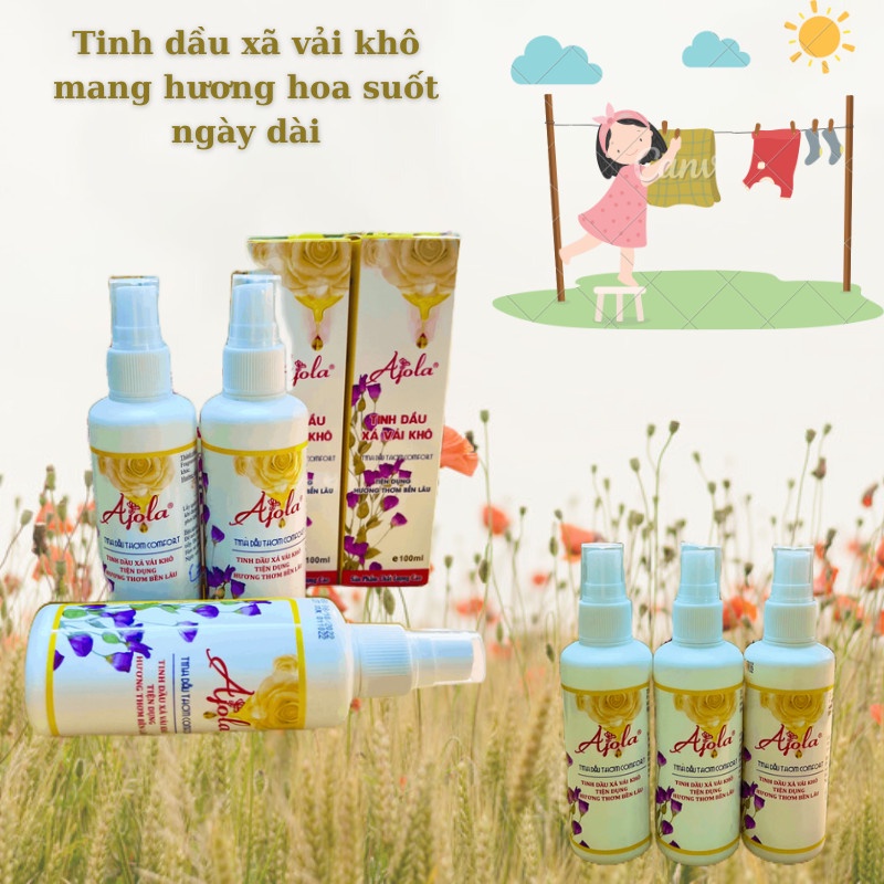 Chai xịt tinh dầu xả vải khô hương nước hoa Comfort 100ML  - Lưu hương lâu 24h, vải mềm mại, khử mùi mồ hôi, chống khuẩn