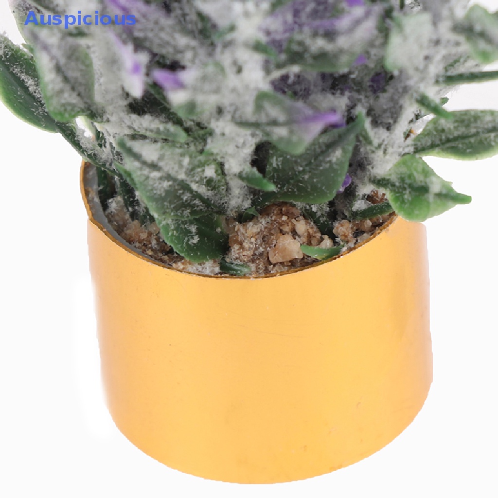 Chậu Hoa Oải Hương Mini Bằng Sắt Tỉ Lệ 1: 12 Trang Trí Nhà Búp Bê