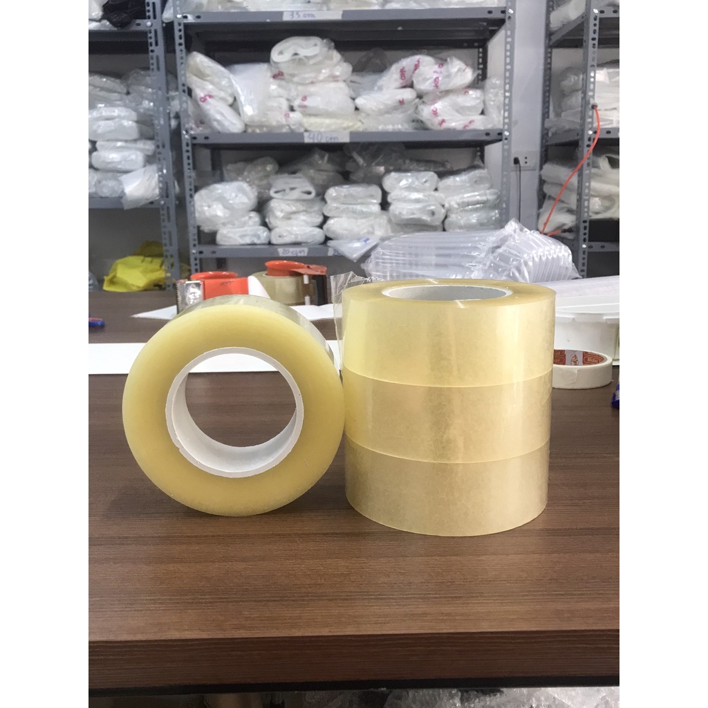 1 cây băng dính trắng, băng dính dễ vỡ (6 cuộn) đóng gói hàng hóa tiện lợi