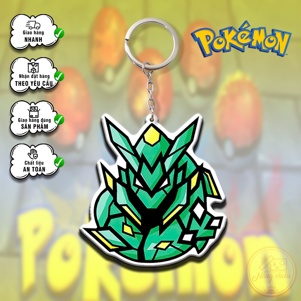 Móc khóa Dày In Sắc Nét 2 Mặt - Anime Pokemon ☘️Quà Tặng Nắng Chiều☘️