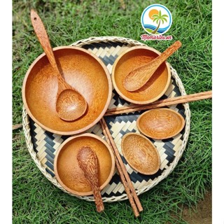 Bộ Dụng Cụ Nhà Bếp Bằng Gỗ Dừa (Chén/ Muỗng Cà Phê/ Nĩa/ Đũa/ Vá Cơm/ Sạn Xào), Nghệ thuật trang trí