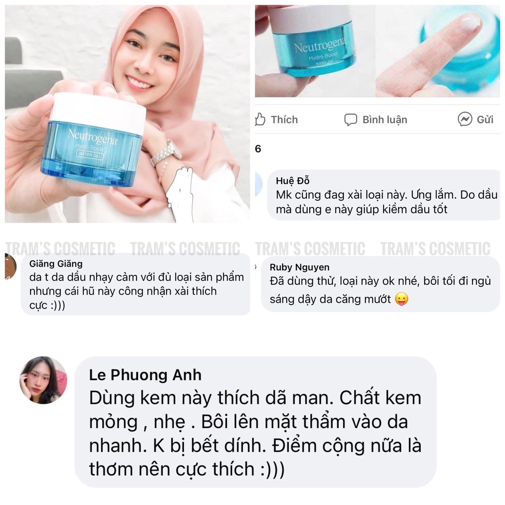 KEM DƯỠNG NEUTROGENA HYDRO BOOST WATER GEL CHO DA DẦU, DA HỖN HỢP