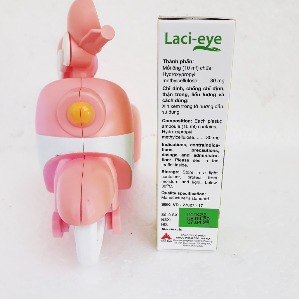Nước mắt nhân tạo Laci Eye (10ml), giúp làm dịu cảm giác khô mắt, cay, ngứa, cộm mắt.....