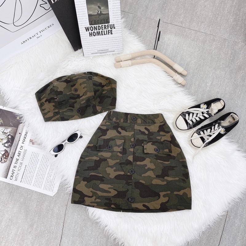 SET ÁO ỐNG PHỐI CHÂN VÁY LÍNH