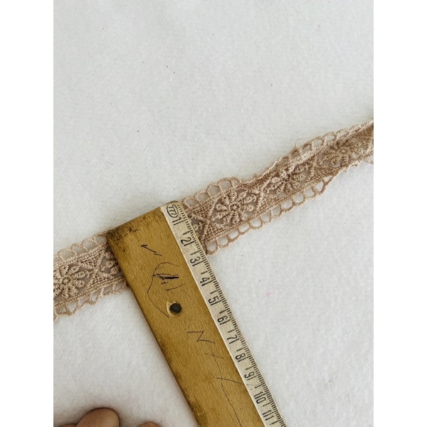13m ren cotton màu be bản 3cm
